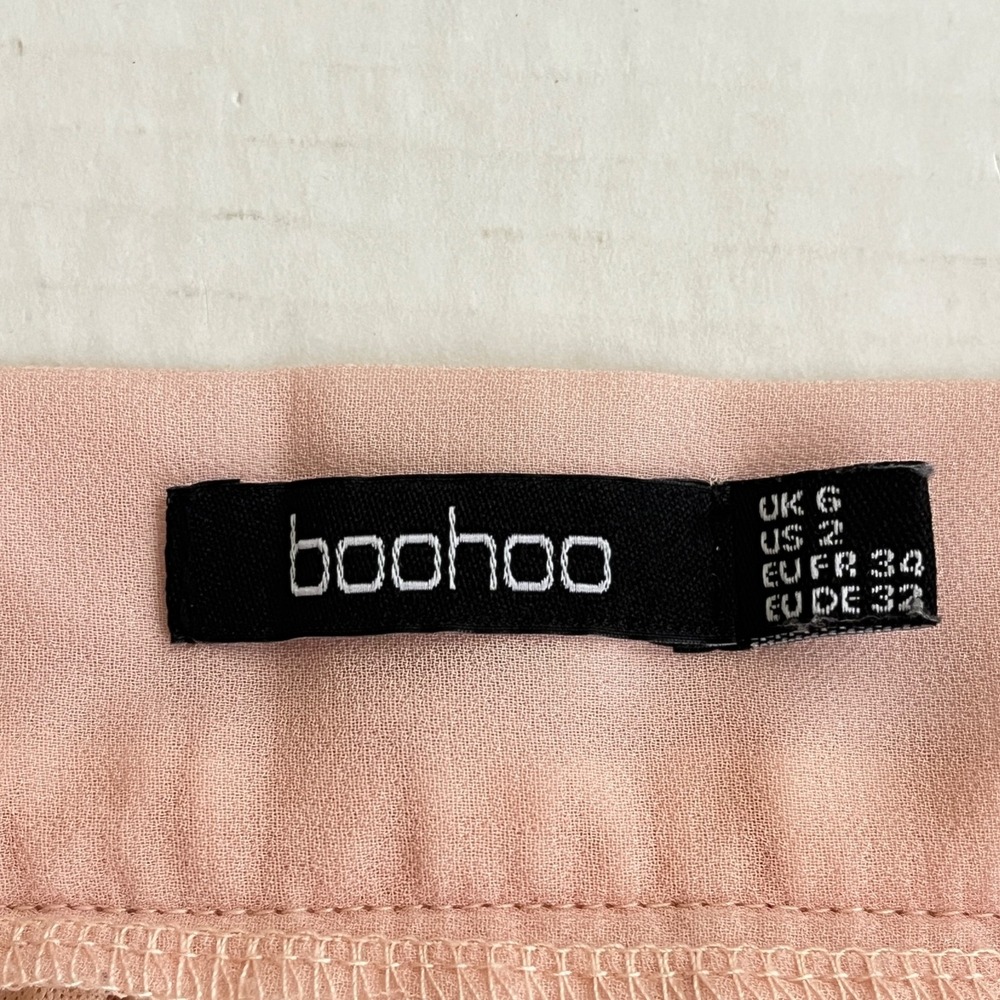 Boohoo Tiered Maxi Skirt 2 Pink Boho Ruffle Romantic Ethereal Fairy Feminine - Picture 3 of 11